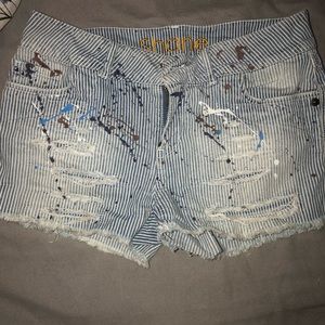 Paint splatter shorts
